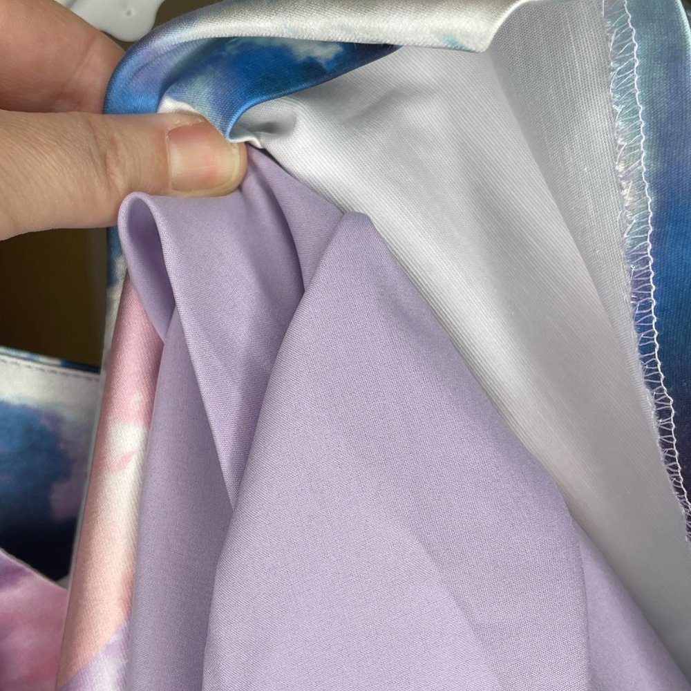 YUMI MULTI COLORED SWEETHEART PLEATED PROM DRESS WITH POCKETS US L 8 / 10 - Picture 15 of 16